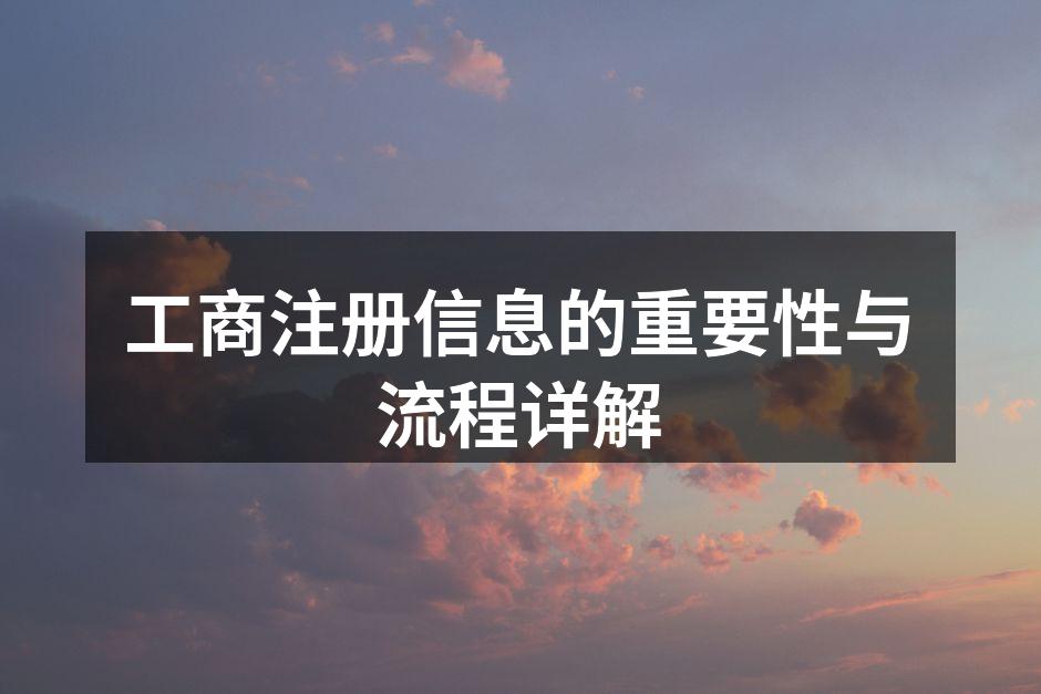 工商注册流程图示