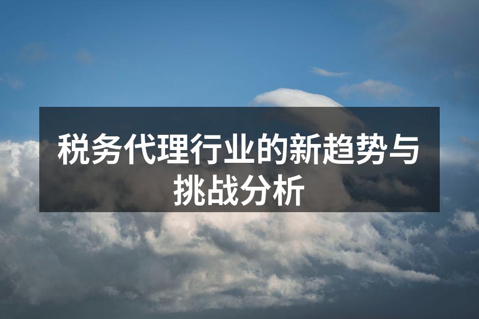 税务代理行业的发展现状